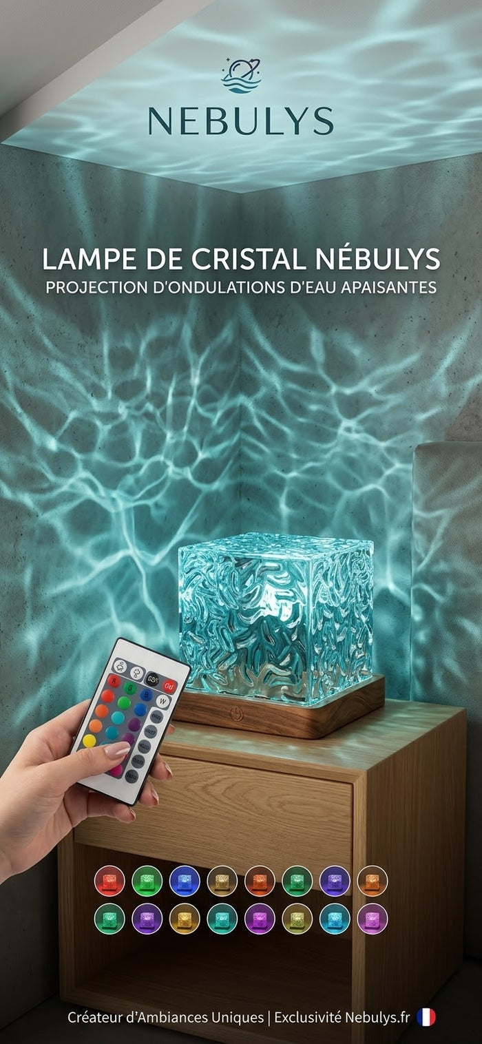 Nebulys Aurora — Lampe Cube Vagues Lumineuses RGB