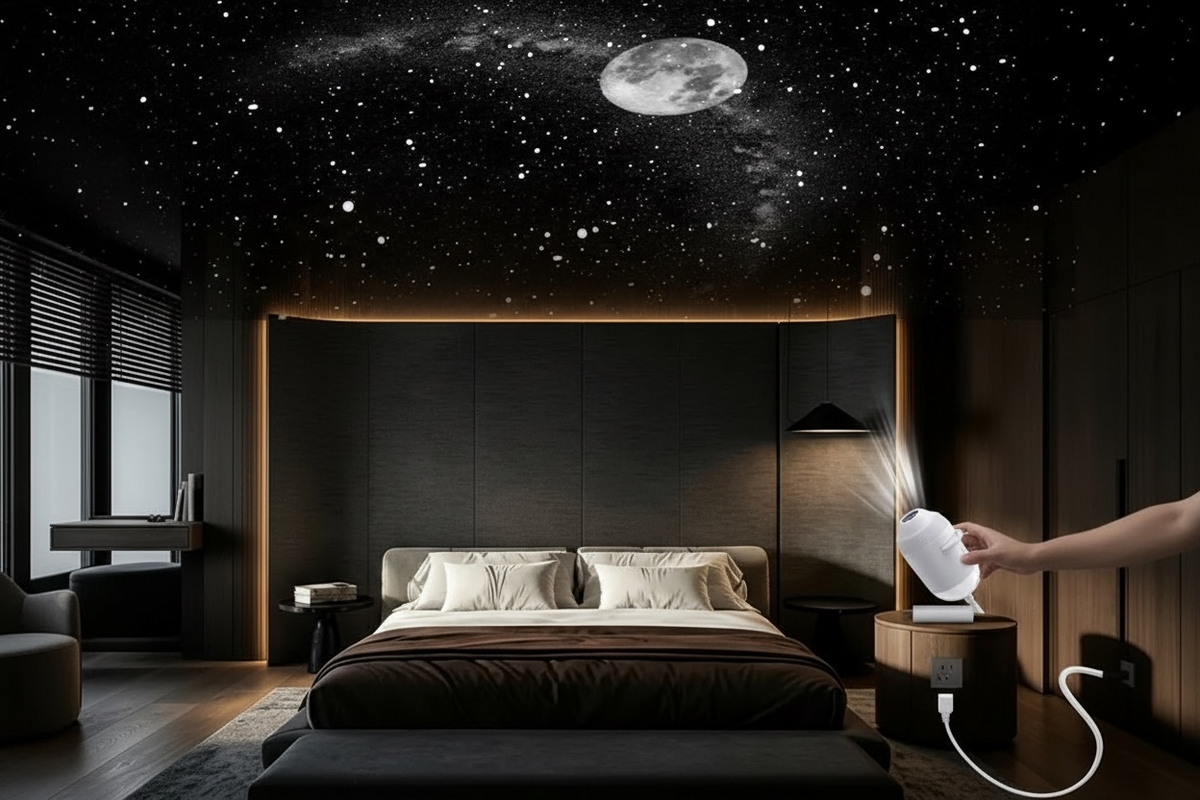 Nebulys Comet ✨ — Veilleuse Ciel Étoilé Moon & Stars
