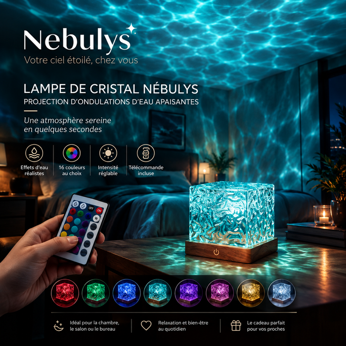 Nebulys Aurora — RGB Luminous Wave Cube Lamp