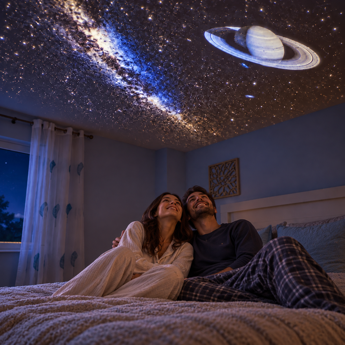 Nebulys Comet ✨ — Veilleuse Ciel Étoilé Moon & Stars