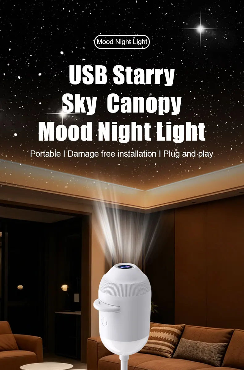 Nebulys Comet — Veilleuse Ciel Étoilé USB Voiture & Maison