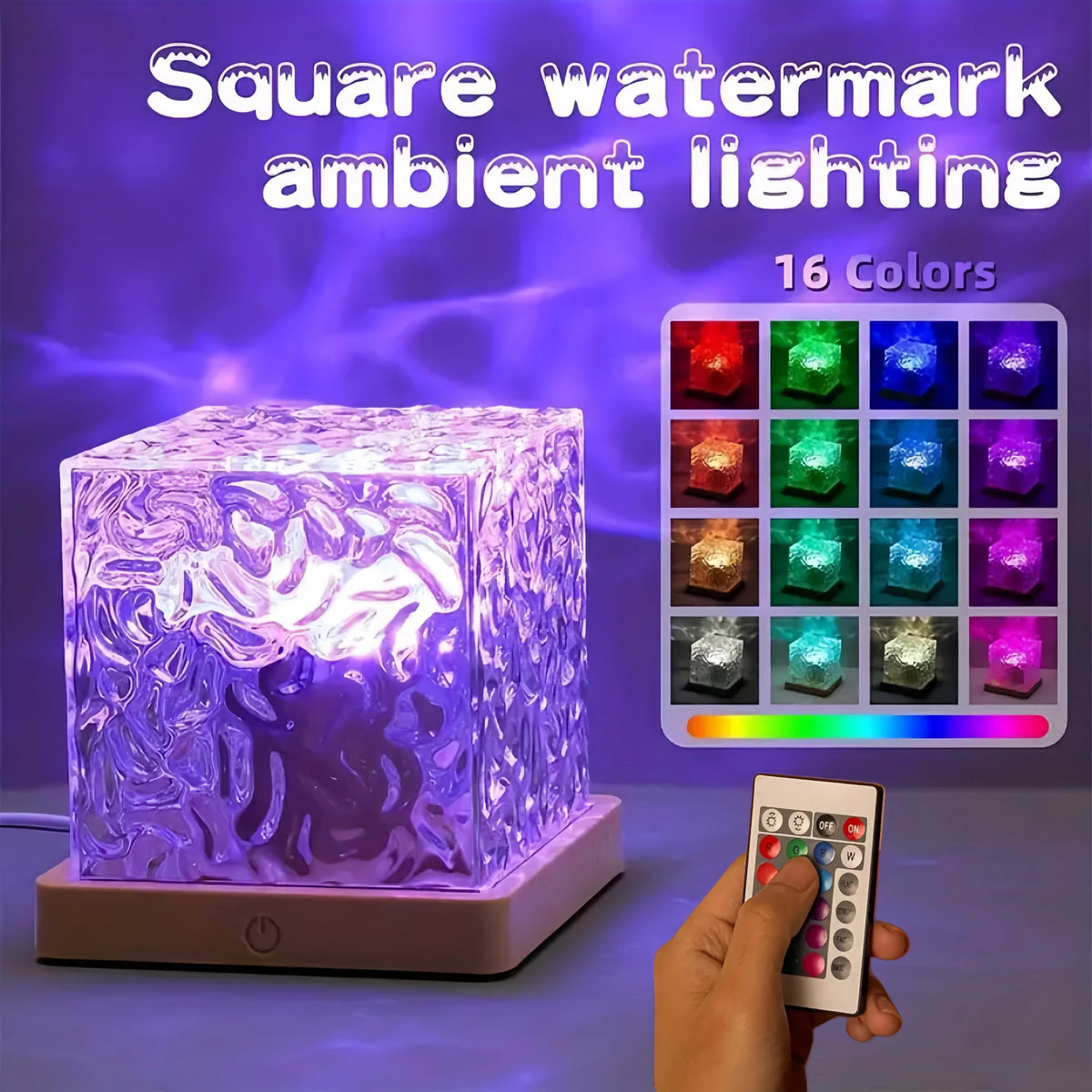 Nebulys Aurora — Lampe Cube Vagues Lumineuses RGB
