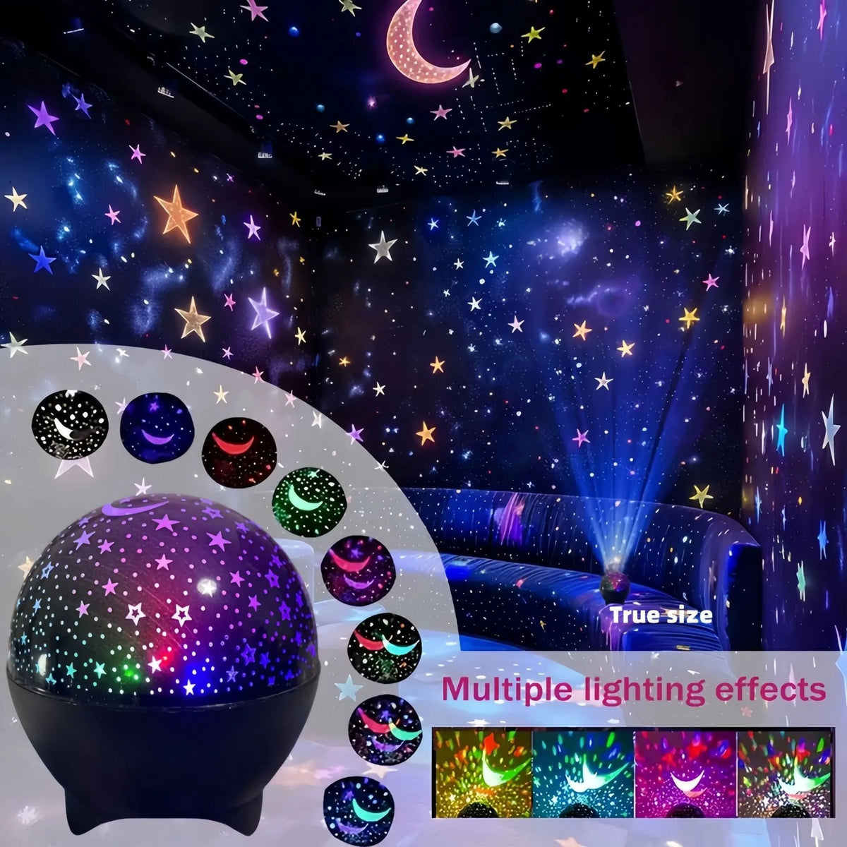 Nebulys Luna Kids — Veilleuse Étoilée Projection 7 Couleurs