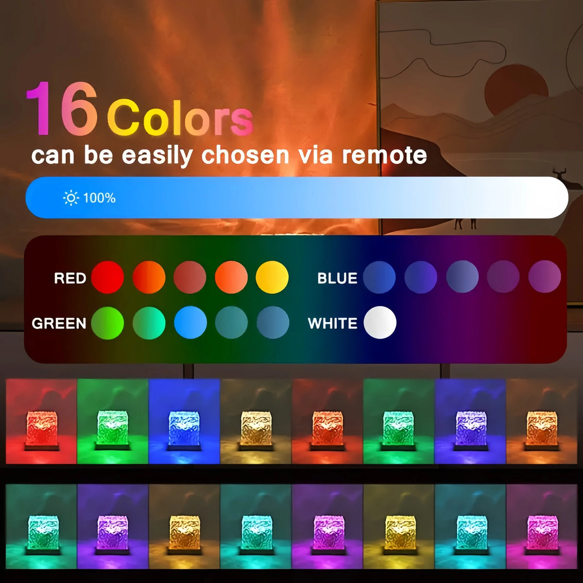 Nebulys Aurora — Lampe Cube Vagues Lumineuses RGB