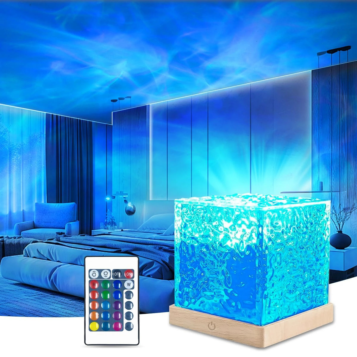 Nebulys Aurora — Lampe Cube Vagues Lumineuses RGB